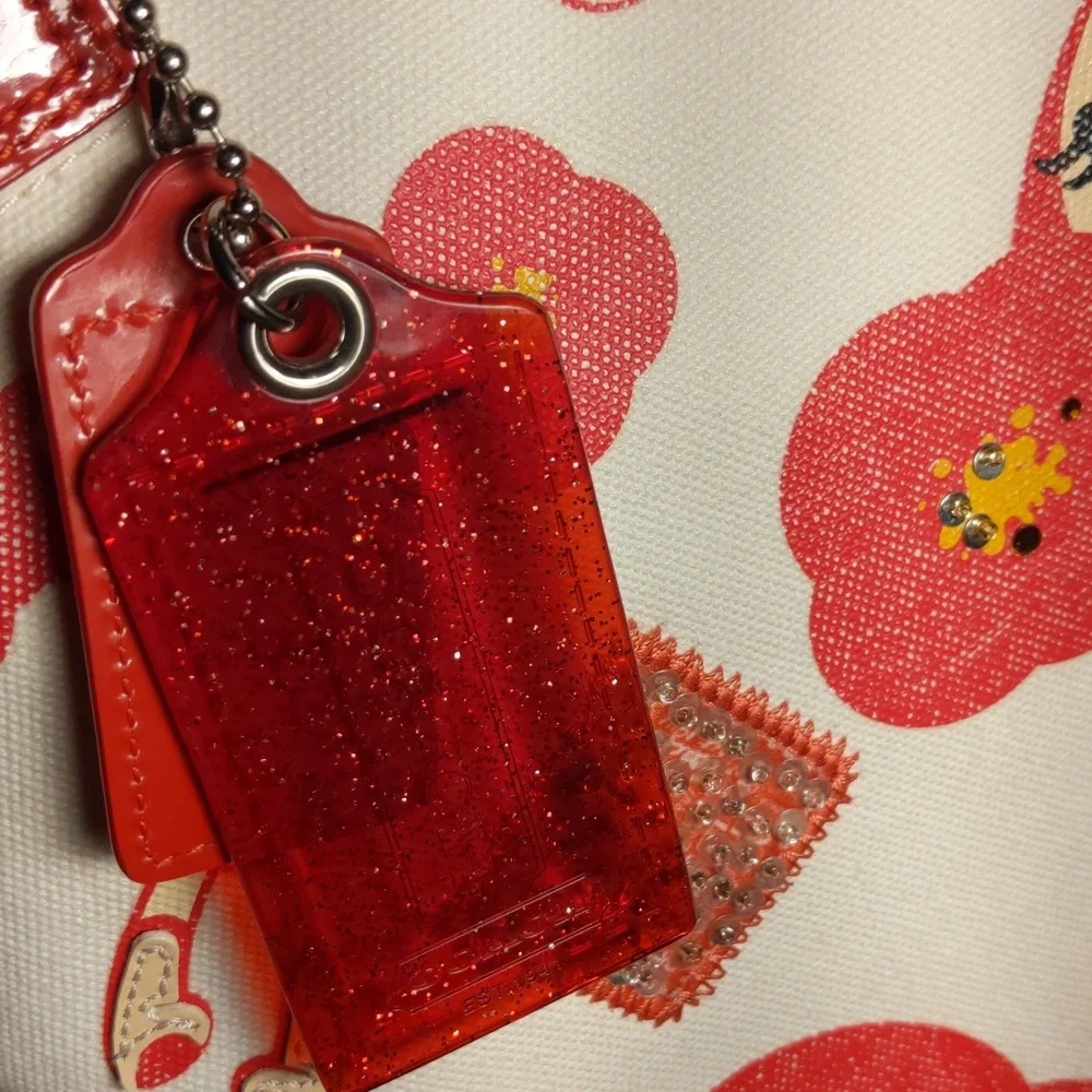 RARE Coach Poppy Cherry Chan Tote Bag - Picture 6 of 15